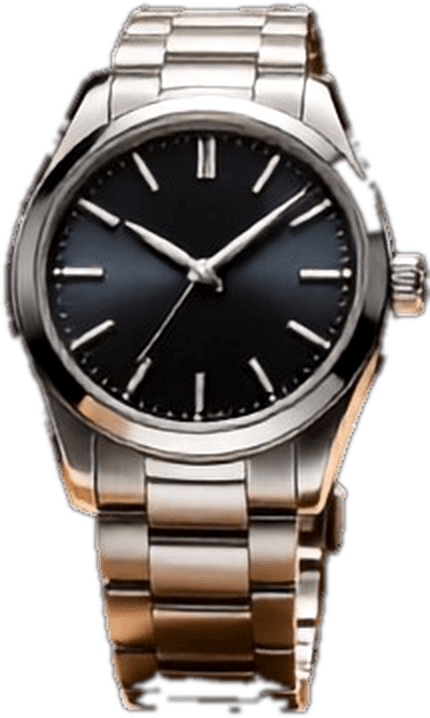 Reloj metalico sin fondo recortado